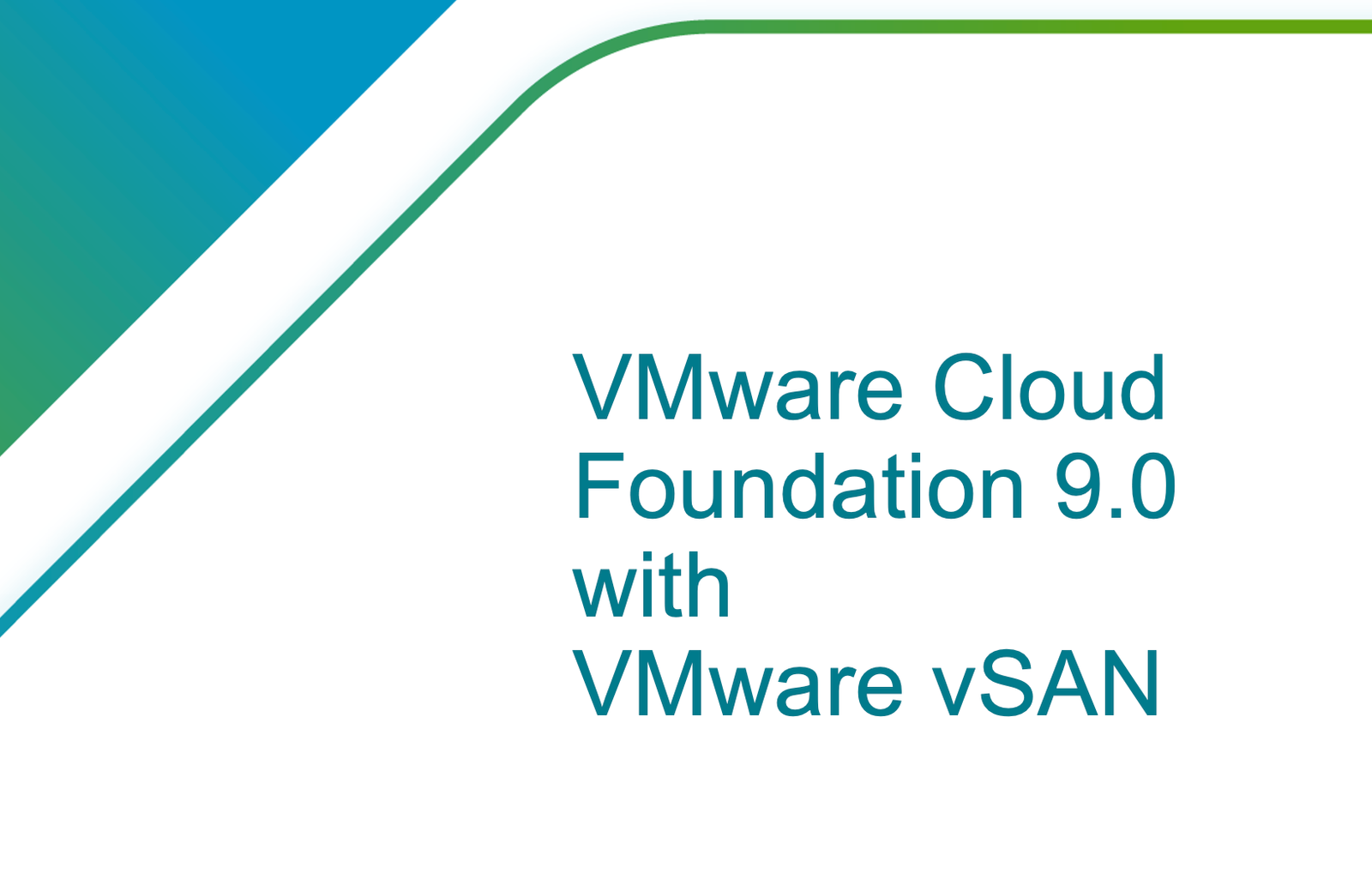 VMware Cloud Foundation 9.0 with VMware VSAN: Dusing private clouds for VCSP partners